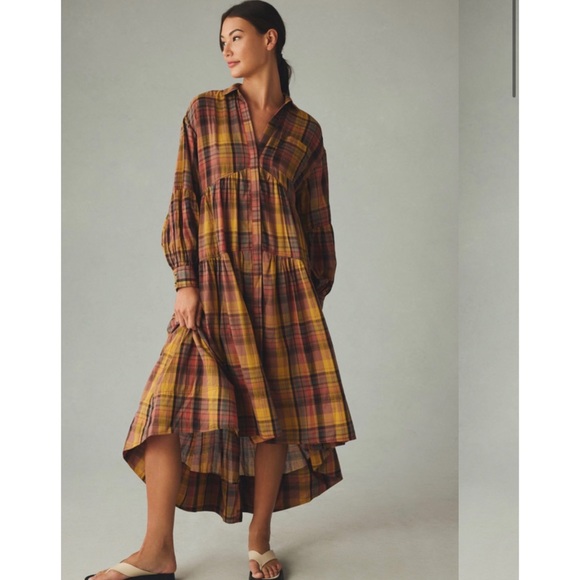 Anthropologie Dresses & Skirts - Long-Sleeve Tiered High-Low
Dress